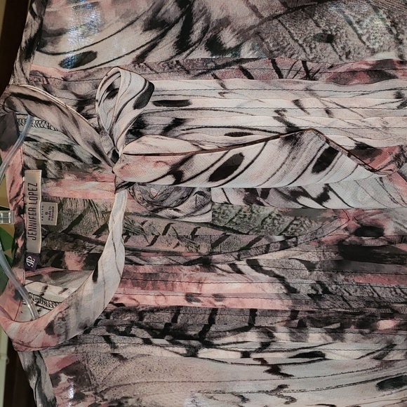 Jennifer Lopez Sheer Blouse Petite Small - Picture 6 of 8